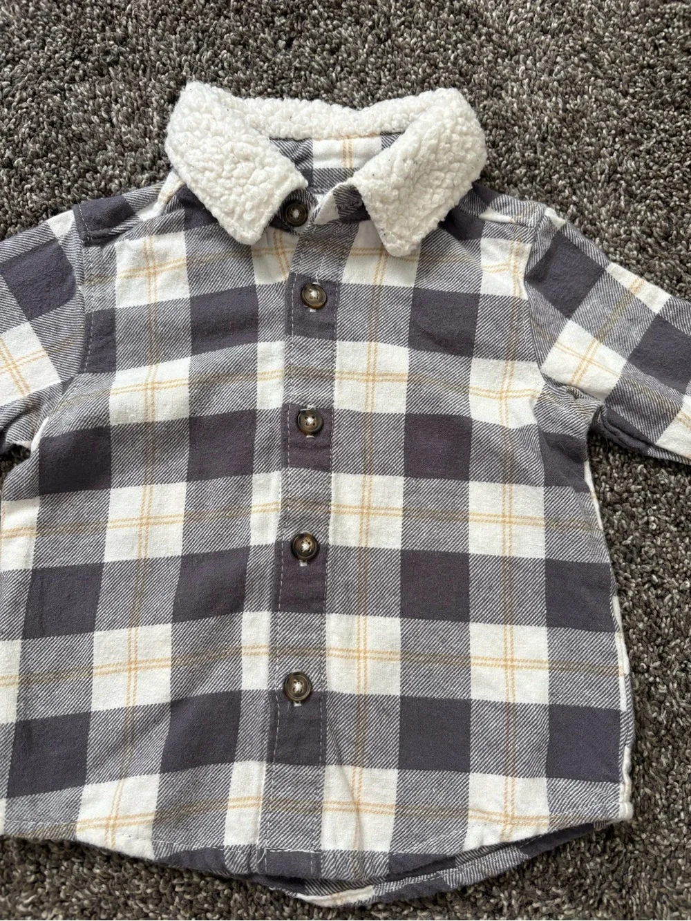 Carters plaid button